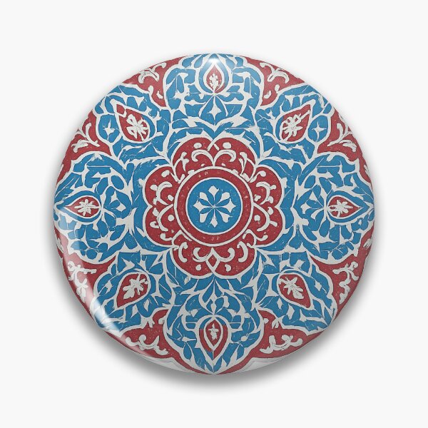 Item preview, Ottoman Harmony Mandala – Red & Turquoise Islamic Floral Pattern designed and sold by DivinityDesign.