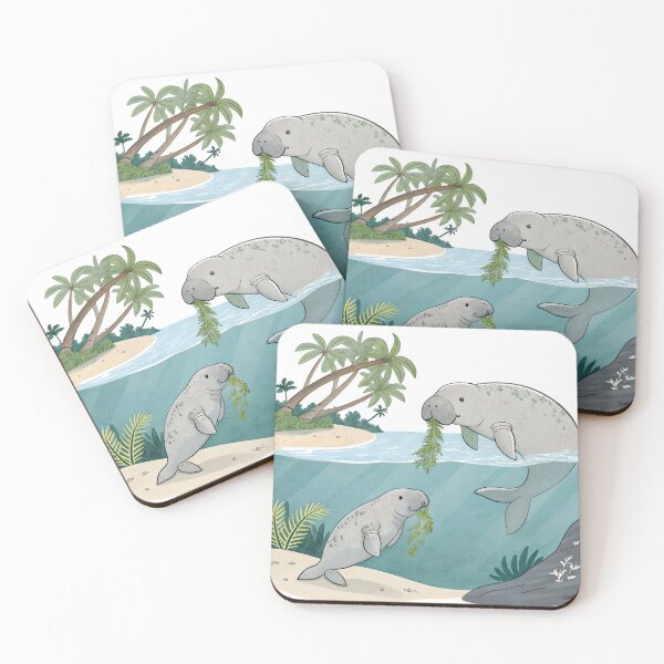 Item preview, Cute Cartoon Dugong | Kawaii Sea Cow Illustration designed and sold by Nawastyle.