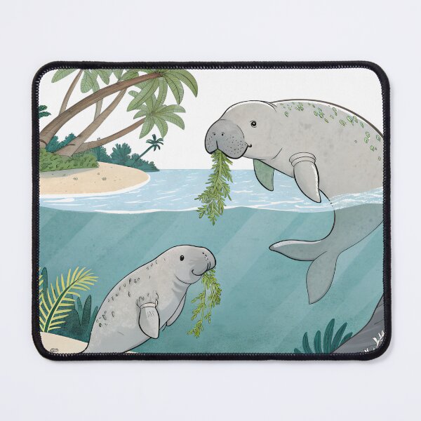 Item preview, Cute Cartoon Dugong | Kawaii Sea Cow Illustration designed and sold by Nawastyle.