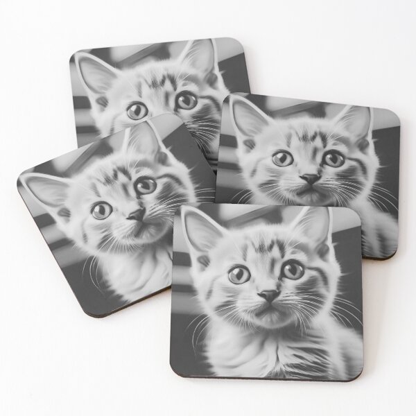 Item preview, Lovely Kitten Art Monochrome designed and sold by dog&cat.