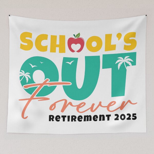 Item preview, School's out forever, Retirement 2025, Retired Summer 2025, Retirement Teachers, Teacher retirement Essential Shirt designed and sold by OctonoteStudio.
