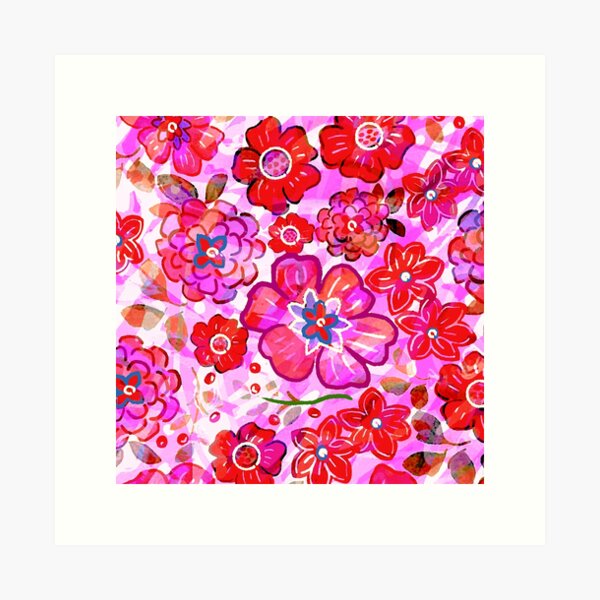 Item preview, Magenta Boho Flowers designed and sold by ViaARTfactory.