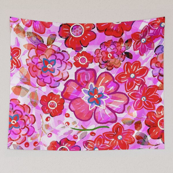 Item preview, Magenta Boho Flowers designed and sold by ViaARTfactory.
