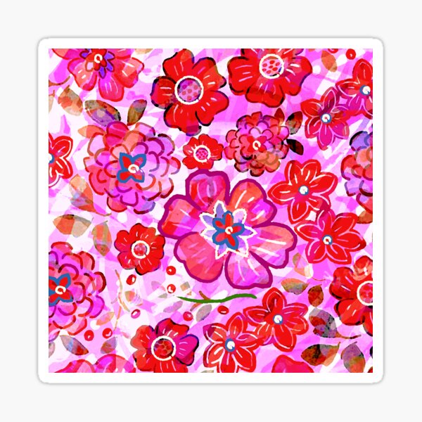 Item preview, Magenta Boho Flowers designed and sold by ViaARTfactory.