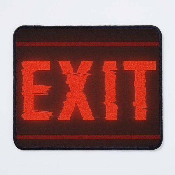 Item preview, Glitched EXIT Sign – Weirdcore Red Neon Aesthetic designed and sold by ExitSignArchive.