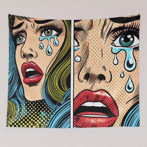 Item preview, Pop Art: Crying Woman designed and sold by PinUpPizzazz.