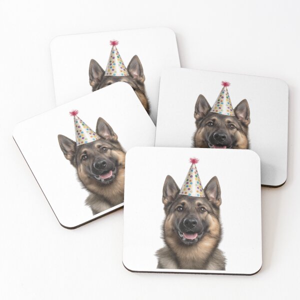 Item preview, Cute Norwegian Buhund dog with Party Hat Birthday Celebration designed and sold by LazyOwlStore.