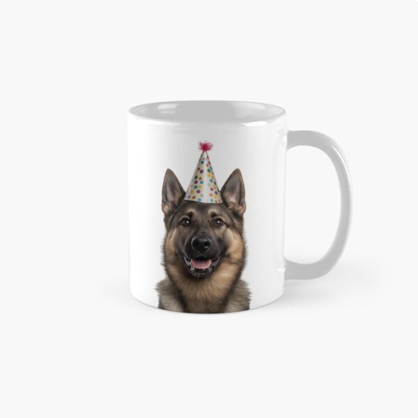 Item preview, Cute Norwegian Buhund dog with Party Hat Birthday Celebration designed and sold by LazyOwlStore.