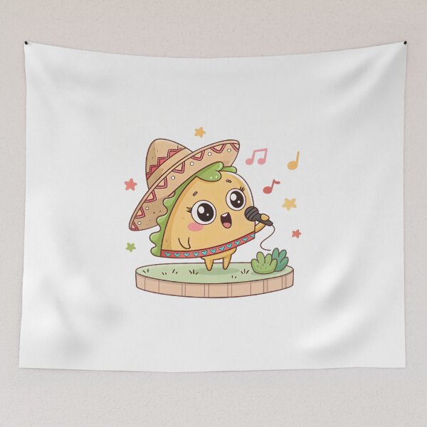 Item preview, Taco 'Bout Believing – Cute Kawaii Singing Taco with Positive Vibes designed and sold by Nawastyle.