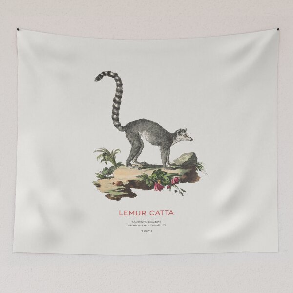 Item preview, Ring-tailed lemur in Vintage Style designed and sold by Vintagrafica.
