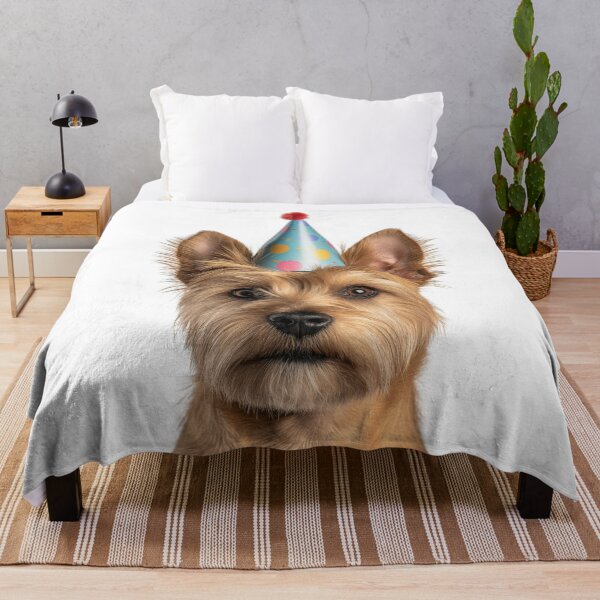 Item preview, Cute Norwich Terrier dog with Party Hat Birthday Celebration designed and sold by LazyOwlStore.