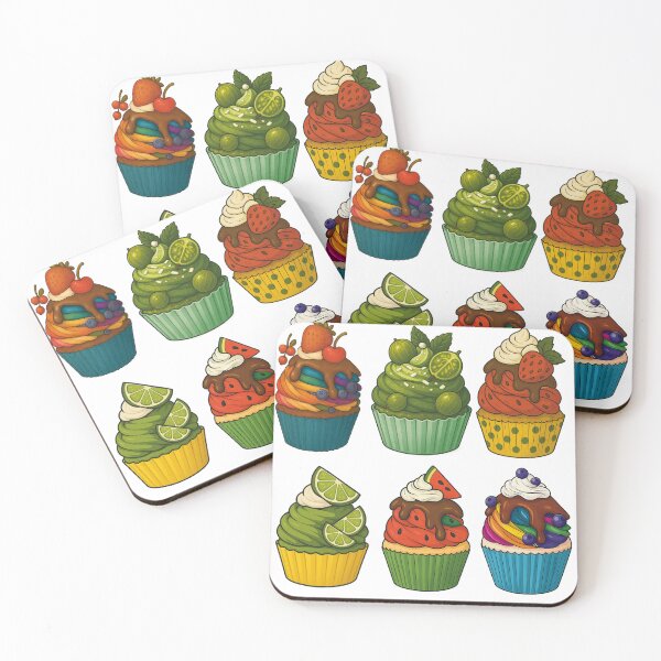 Item preview, Summer Cupcake Parade – Fruity Pop Art Muffin Medley designed and sold by Asbiell.