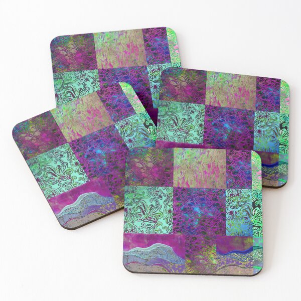 Item preview, Batik Tie Dye Patchwork Collage Ocean Summer designed and sold by AuroraXGreen.