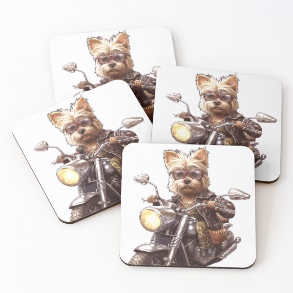 Item preview, Yorkshire terrier riding a motorbike designed and sold by Artistraf.