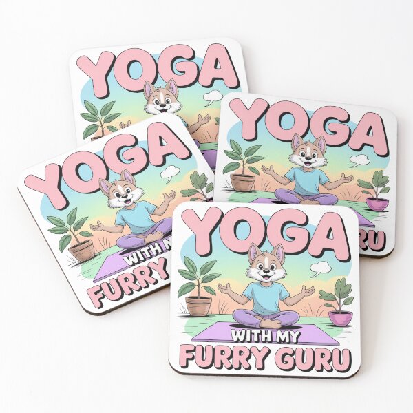 Item preview, Yoga With My Furry Guru – Funny Animal Meditation Design designed and sold by PixelMuse2024.