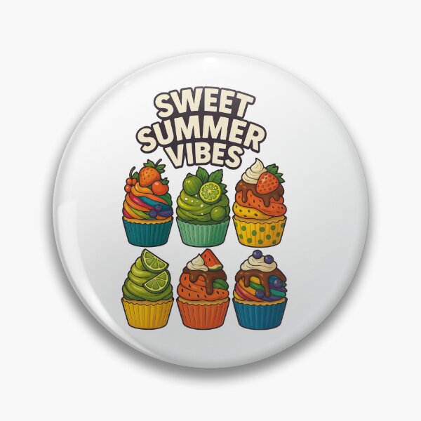 Item preview, Sweet Summer Vibes – Colorful Cupcake Party Art designed and sold by Asbiell.
