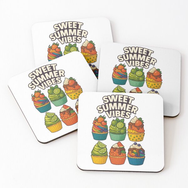Item preview, Sweet Summer Vibes – Colorful Cupcake Party Art designed and sold by Asbiell.
