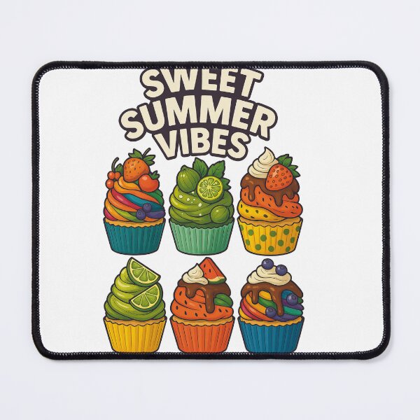 Item preview, Sweet Summer Vibes – Colorful Cupcake Party Art designed and sold by Asbiell.