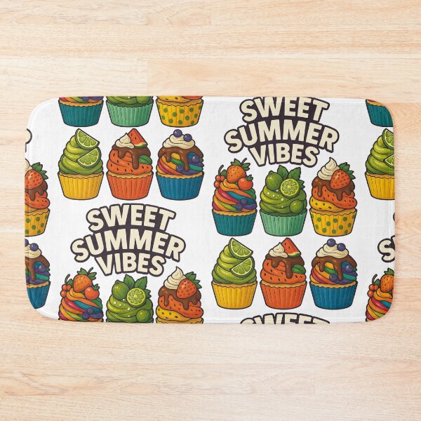 Item preview, Sweet Summer Vibes – Colorful Cupcake Party Art designed and sold by Asbiell.