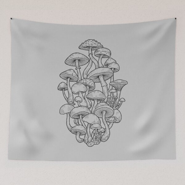 Item preview, Earthy Mushroom Cluster Botanical Illustration designed and sold by BRU Design.