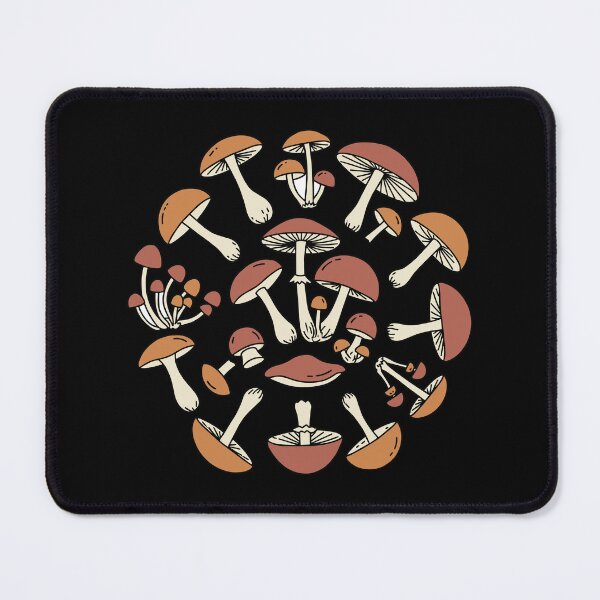 Item preview, Autumn-colored scattered mushrooms designed and sold by BRU Design.
