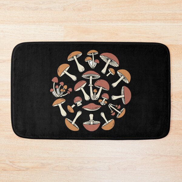 Item preview, Autumn-colored scattered mushrooms designed and sold by BRU Design.