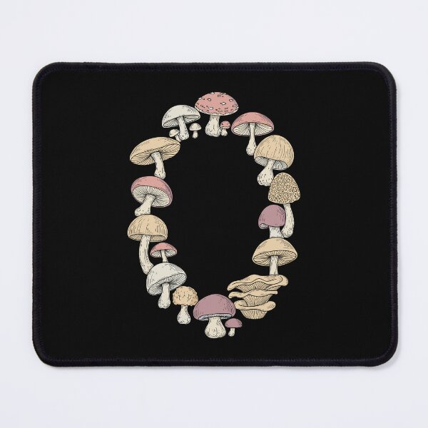 Item preview, Mushroom Wreath Botanical Border Design designed and sold by BRU Design.