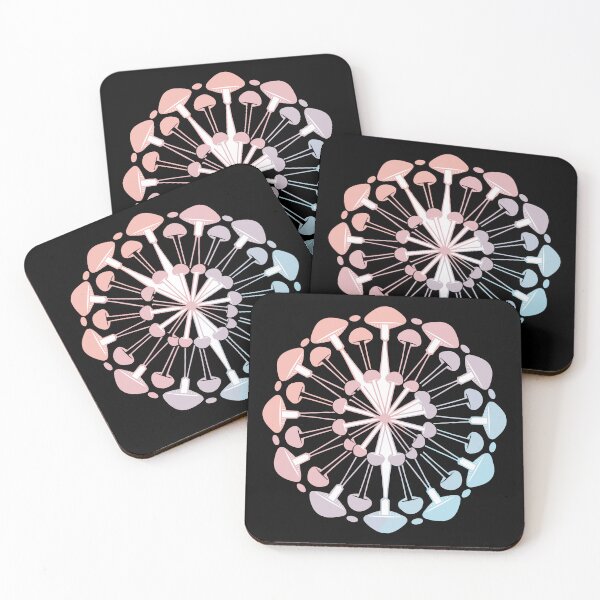 Item preview, Pastel Mushroom Mandala Rainbow Design designed and sold by BRU Design.