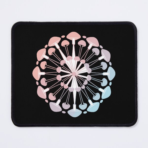 Item preview, Pastel Mushroom Mandala Rainbow Design designed and sold by BRU Design.