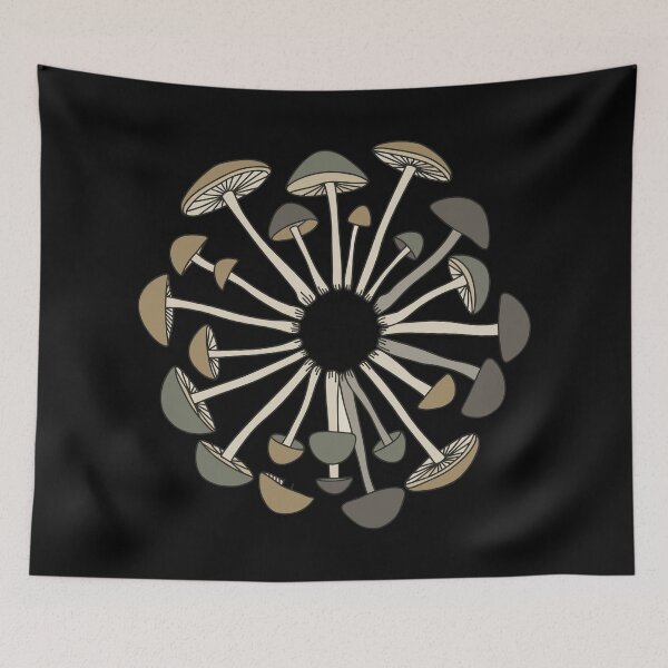 Item preview, Sacred Mushroom Circle Mandala Art designed and sold by BRU Design.