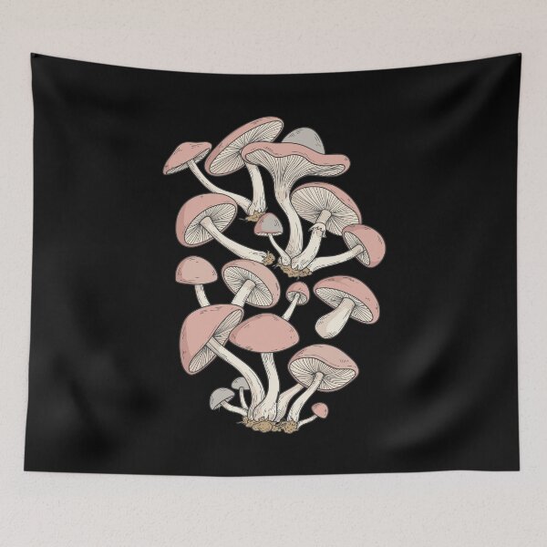 Item preview, Vintage Pink Mushroom Botanical Study designed and sold by BRU Design.