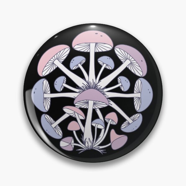 Item preview, Pink Mushroom Colony Dark Background designed and sold by BRU Design.