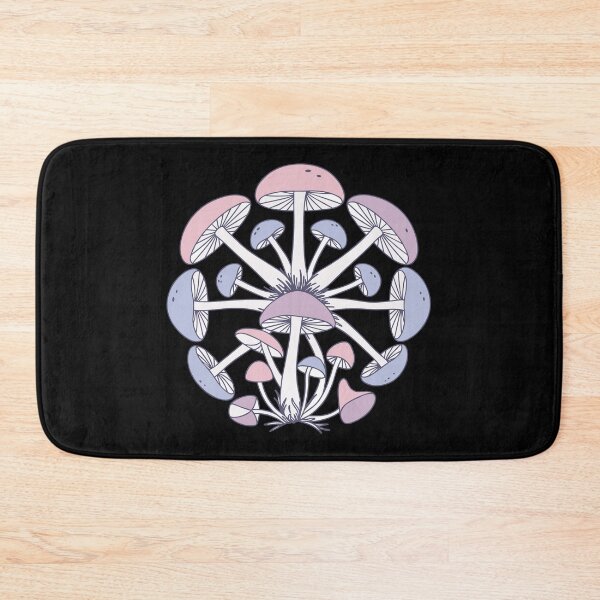 Item preview, Pink Mushroom Colony Dark Background designed and sold by BRU Design.
