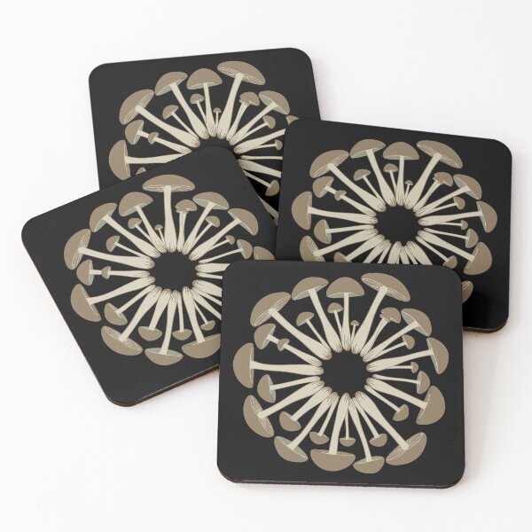 Item preview, Earthy Mushroom Family Dark Botanical designed and sold by BRU Design.