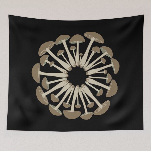 Item preview, Earthy Mushroom Family Dark Botanical designed and sold by BRU Design.