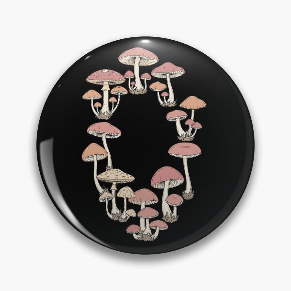 Item preview, Pink Mushroom Colony Dark Background designed and sold by BRU Design.