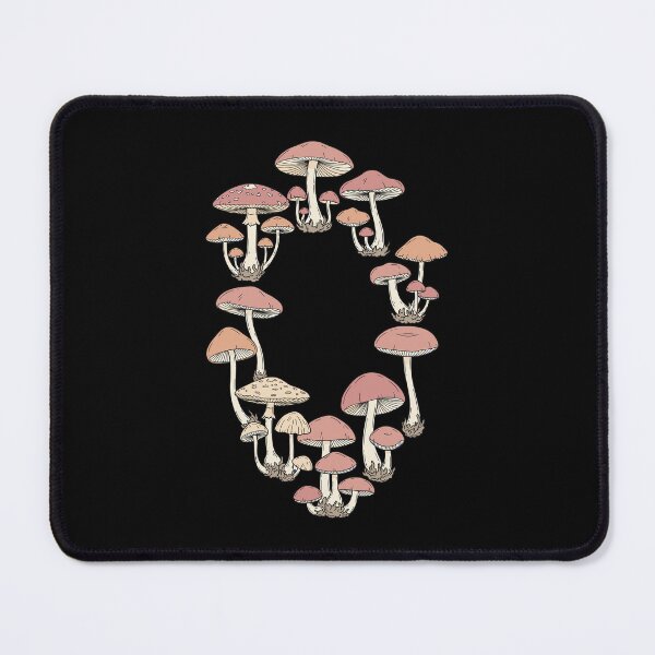 Item preview, Pink Mushroom Colony Dark Background designed and sold by BRU Design.