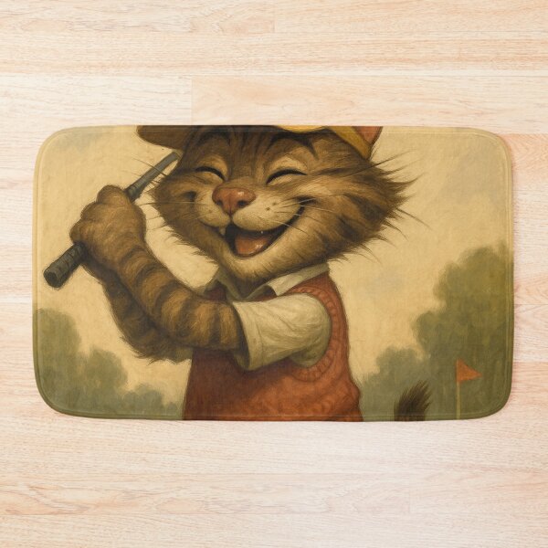 Item preview, Funny cat playing golf designed and sold by Mauswohn.