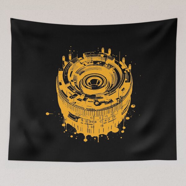 Item preview, Vintage Camera Lens Technical Illustration designed and sold by BRU Design.