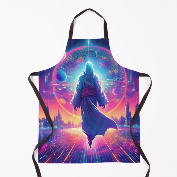 Item preview, Neon Ascension: The Floating Cyber Monk designed and sold by HighestMind_888.
