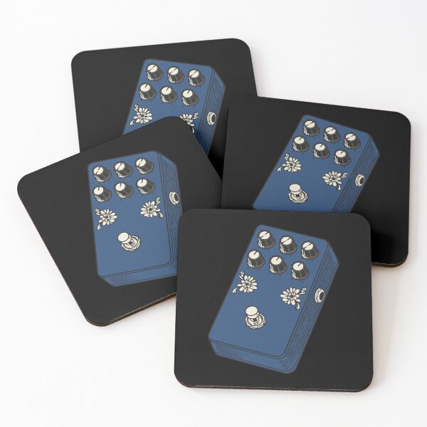 Item preview, Ocean Blue Floral Fuzz Stompbox designed and sold by BRU Design.