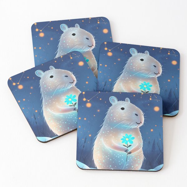 Item preview, capybara in the snow magical scene designed and sold by Lizzilzil.