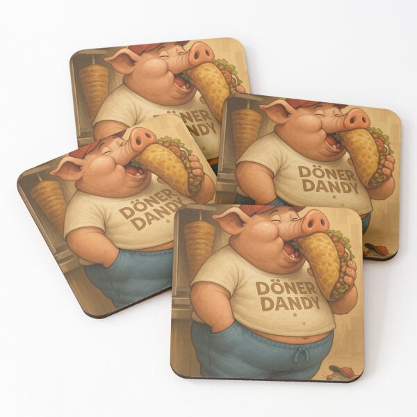 Item preview, Funny pig eating kebab designed and sold by Mauswohn.