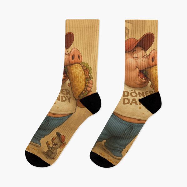 Item preview, Funny pig eating kebab designed and sold by Mauswohn.