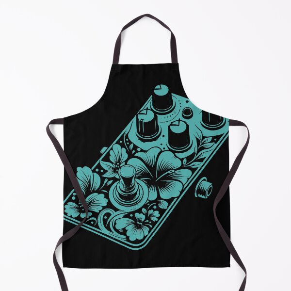 Item preview, Tropical Turquoise Hibiscus Overdrive Pedal designed and sold by BRU Design.