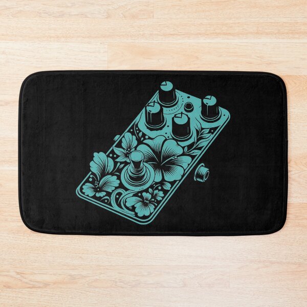 Item preview, Tropical Turquoise Hibiscus Overdrive Pedal designed and sold by BRU Design.
