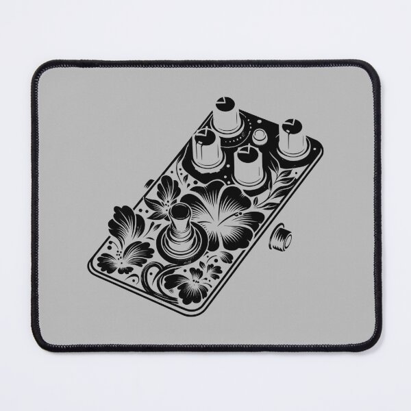 Item preview, Monochrome Hibiscus Boutique Fuzz Box designed and sold by BRU Design.