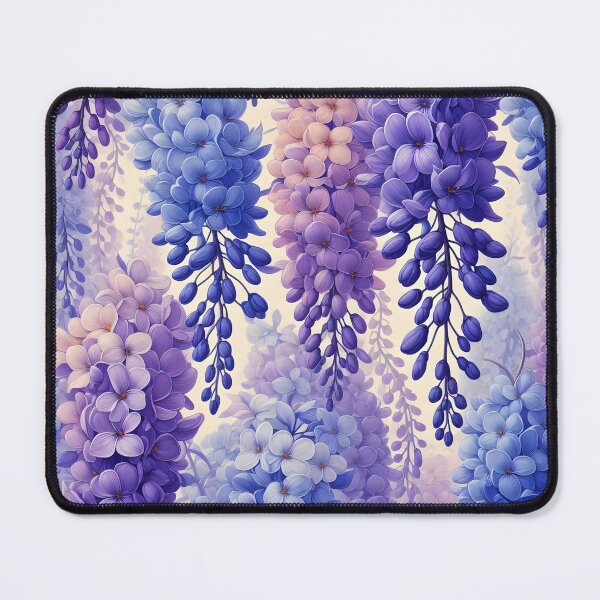 Item preview, Delicate Pastel Wisterias – Pink, Purple and Light Blue Floral Close-Up designed and sold by EmeraldeaArt.