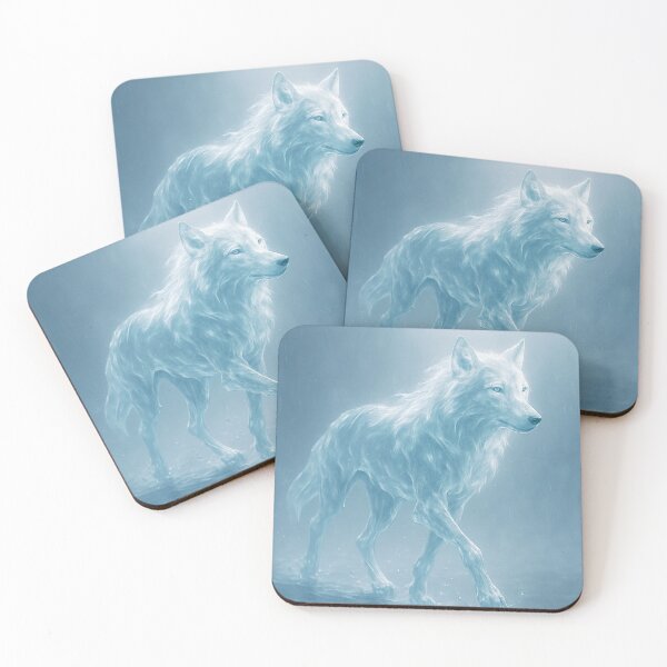 Item preview, The Ice Wolf Walking on Water designed and sold by RinWinArts.