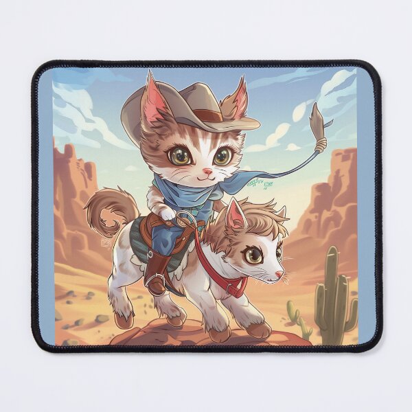 Item preview, Adorable Cowboy Cat on Horse designed and sold by Line-Creations.